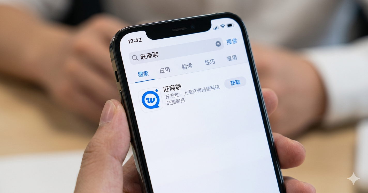 App Store中旺商聊应用详情页面截图